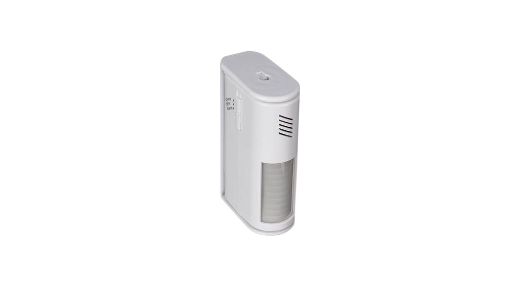 Motion Detector with Alarm, 8m, 60 °, White