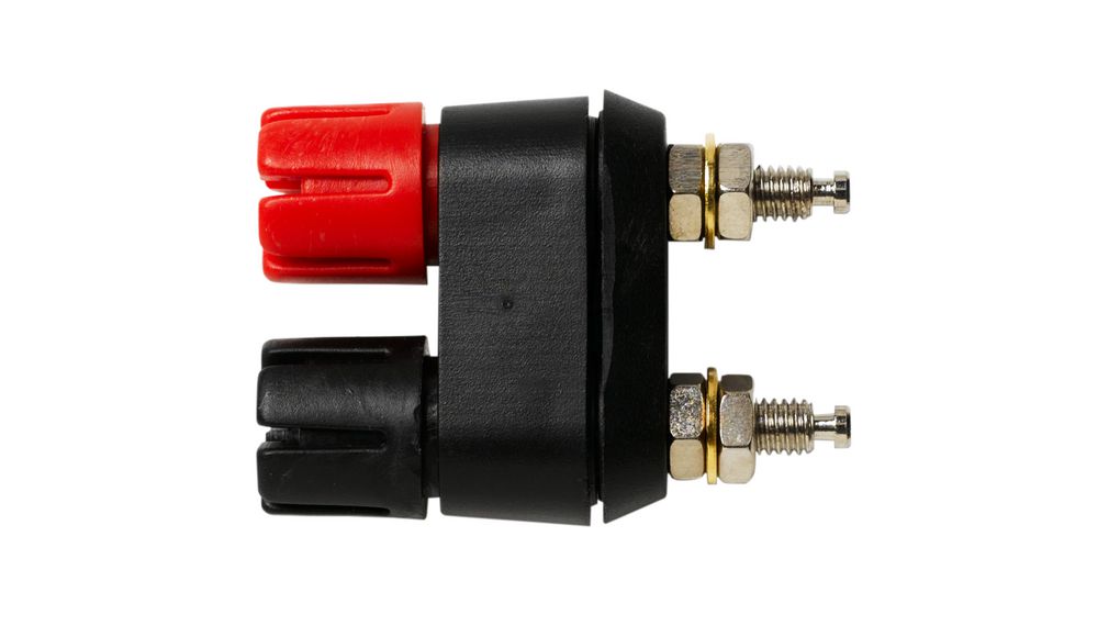 Dual Binding Post with Raised Base 4mm 30A 500V Black, Red