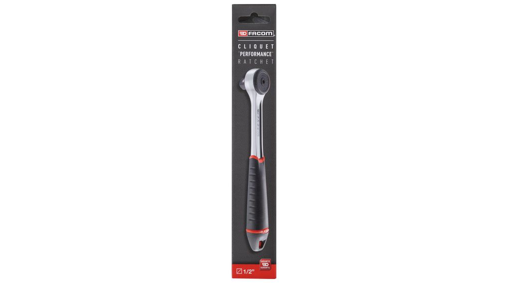 Facom S.161BPB 1/2 in Square Ratchet with Bi-material Elastomer Handle, 260 mm Overall, 250mm