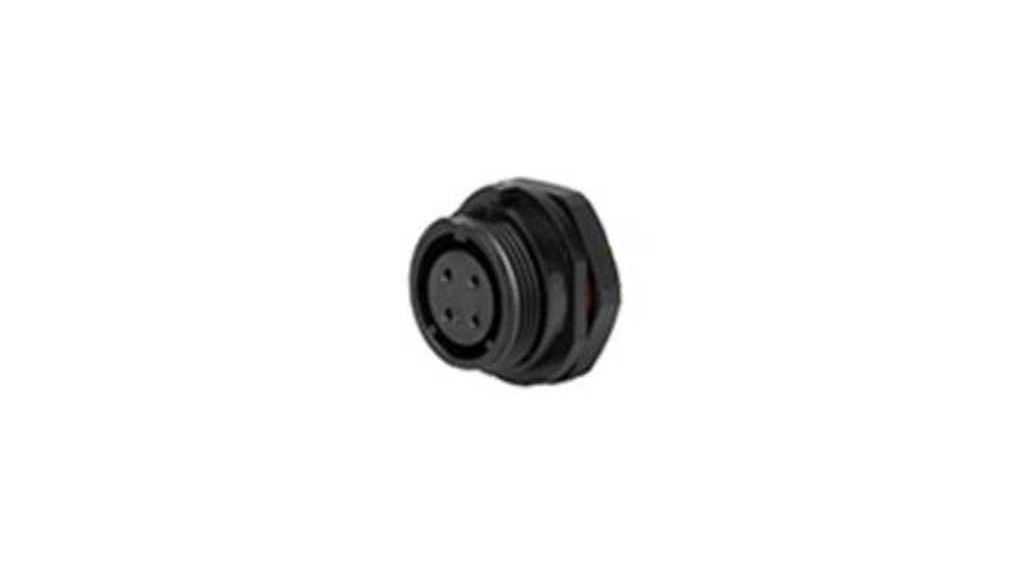 Circular Connector, 4 Contacts, Front Mount, Socket, Female, IP68 Antal kontakter