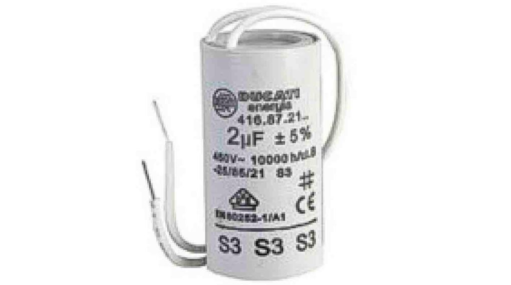 Ducati Energia 4.16.87 Polypropylene Film Capacitor, 450V ac, ±5%, 2uF, Plug In, 2 uF