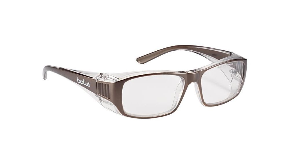 Bolle Safety B808 Anti-Mist UV Safety Glasses, Clear PC Lens