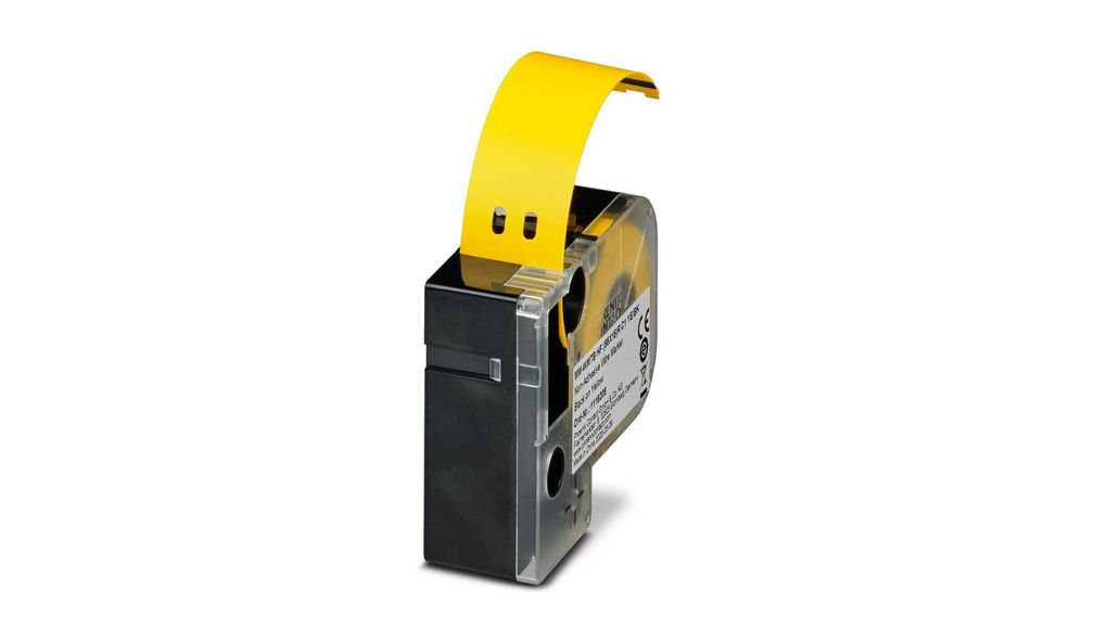 Phoenix Contact MM-WMTB Cable Tie Cable Markers, Black/Yellow, 6 → 115mm Cable, for , for THERMOMARK, 1116208