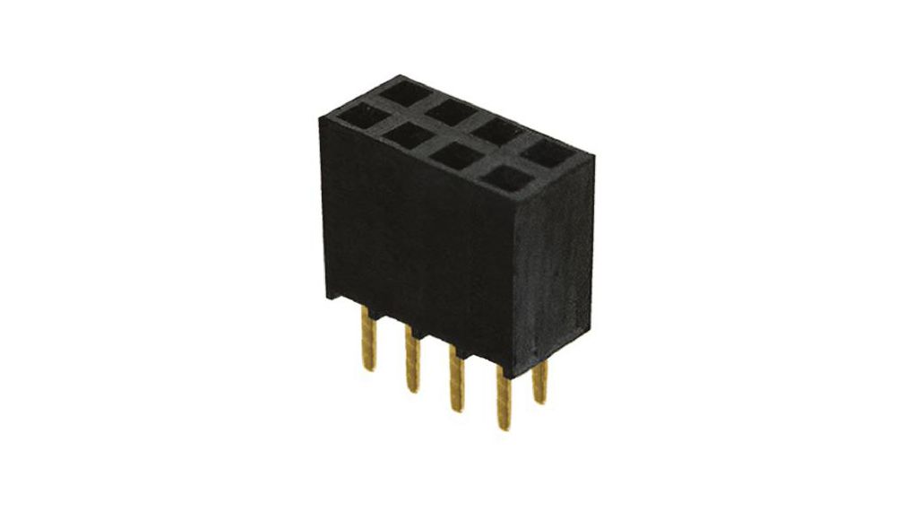 PCB Receptacle, Hunn, 4.7A, 465V, Antall kontakter - 8