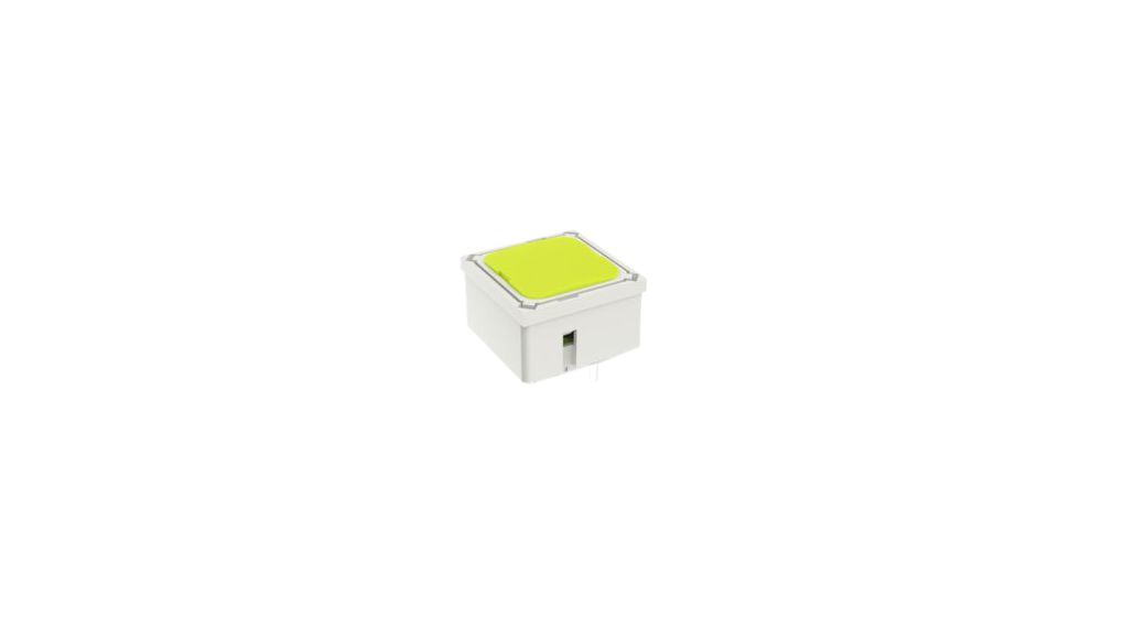 Tactile Switch with Yellow Lamp and Bezel 250 mA 35 V Momentary Function 1NO 2.9N Panel Mount RF 15