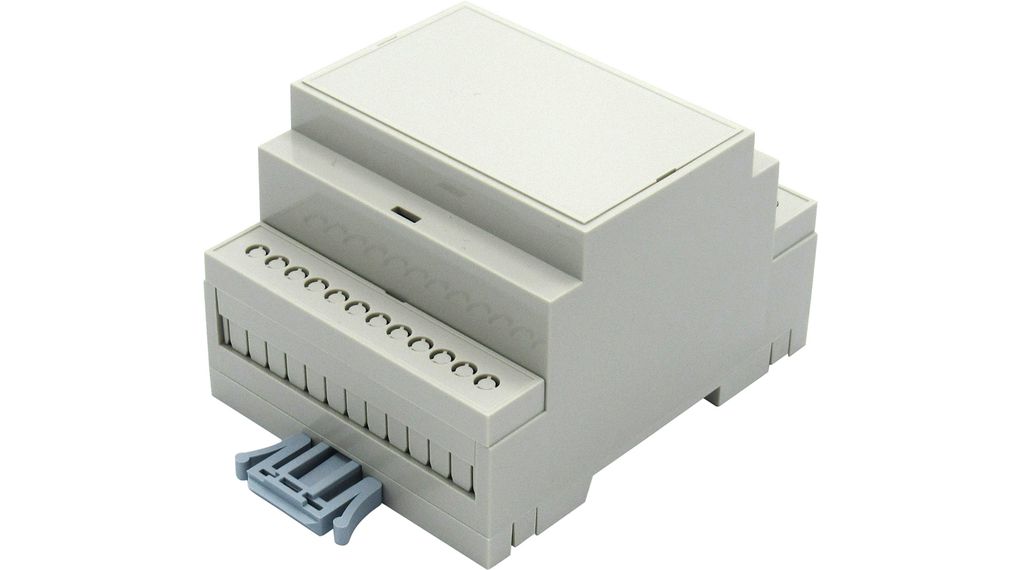 DIN-Rail Module Box 71x90.2x57.5mm Grey ABS / Polycarbonate