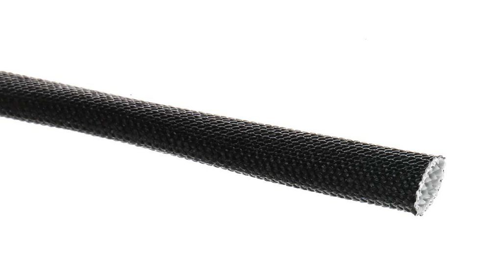 Cable Sleeving 4mm Acrylic Fibreglass 5m Black