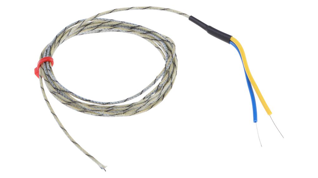 Termoelement -60 ... 350°C Typ J Fiberglas