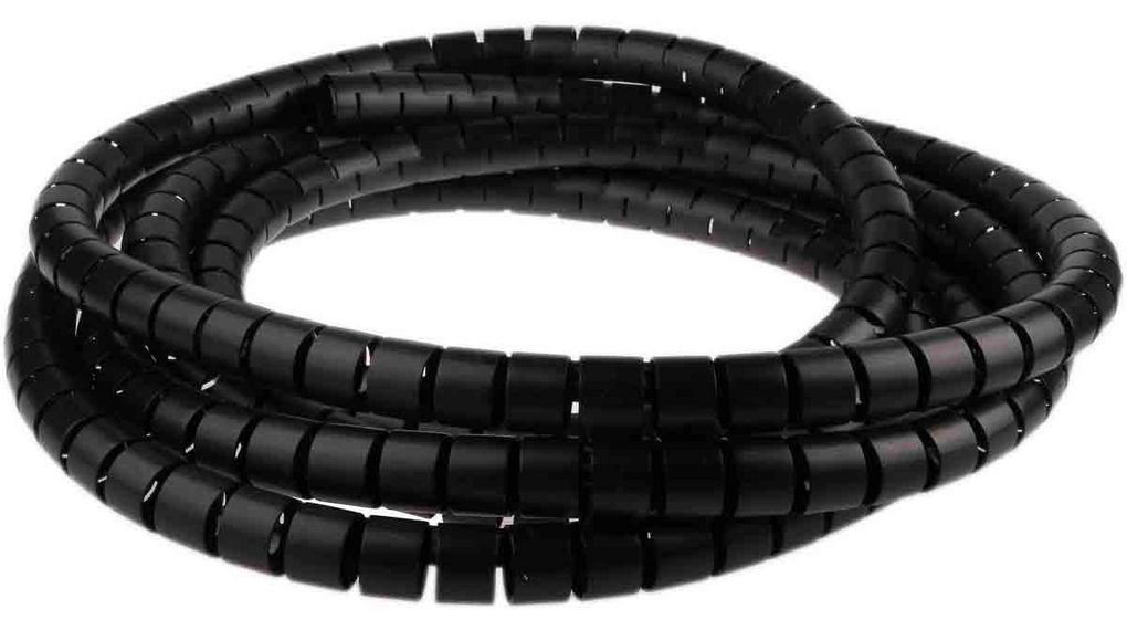 Cable Spiral Wrap Tubing, 26mm, Polyamide (PA), 5m, Black