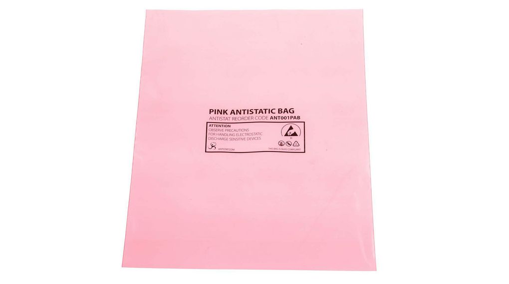 Antistatisk förpackning, 152mm x 203mm, Polyeten med låg densitet (LDPE), Paket med 100 delar