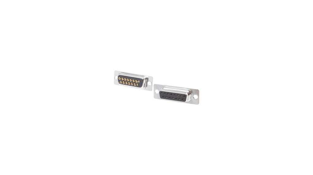 D-sub-connector, Aansluiting, DA-15, Solderen, 5 ST