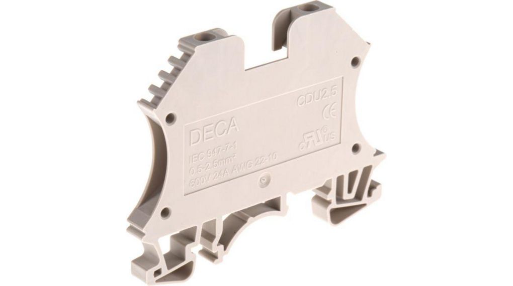 Terminal Block, Screw, 800V, 24A, 2.5 ... 0.5mm², Grey