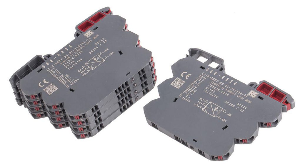 Solid State Relay, 1NO, 5A, 30V, Push-In,