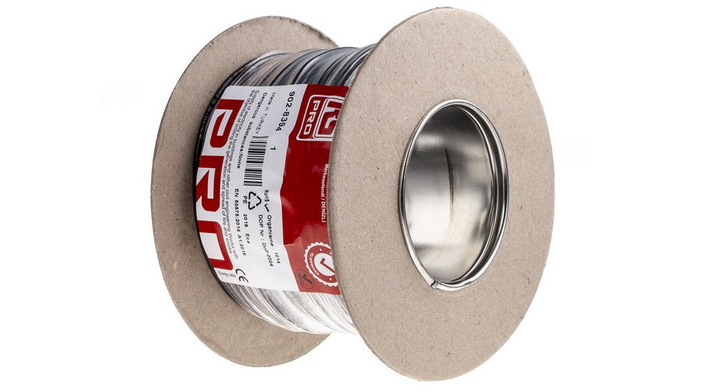 Fil multibrin PVC 1.5mm² Cuivre Noir 100m