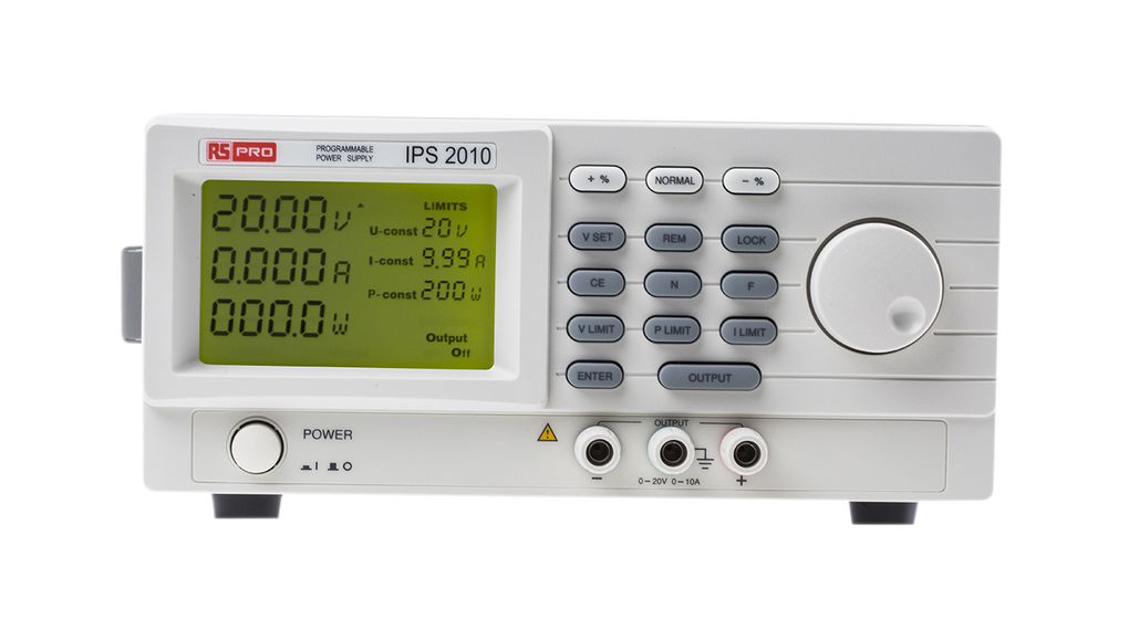 Växlande likströmsförsörjning Programmerbar 20V 10A 200W RS232C CEE 7/7-kontakt / UK typ G (BS1363)-kontakt