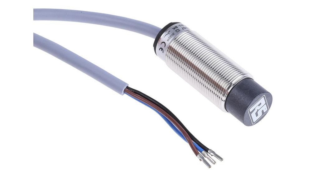 Inductive Sensor PNP / Make Contact (NO) 2.5kHz 30V 15mA 5mm Cable, 2 m IP68