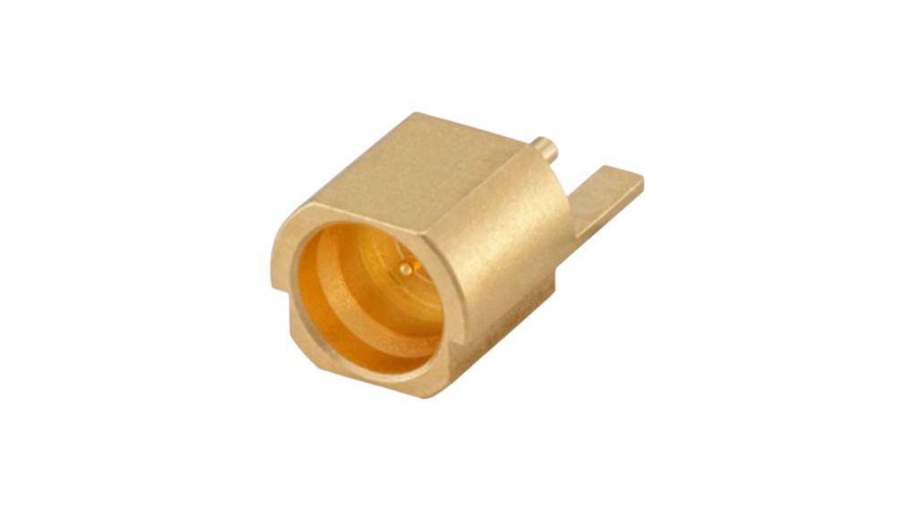 RF Connector, SMP, Brass, Plug, Right Angle, 50Ohm, Soldering