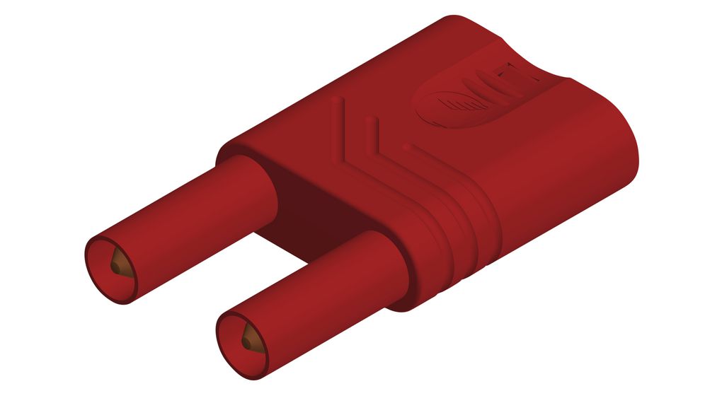 Safety plug, Red, Nickel-Plated, 1kV, 32A