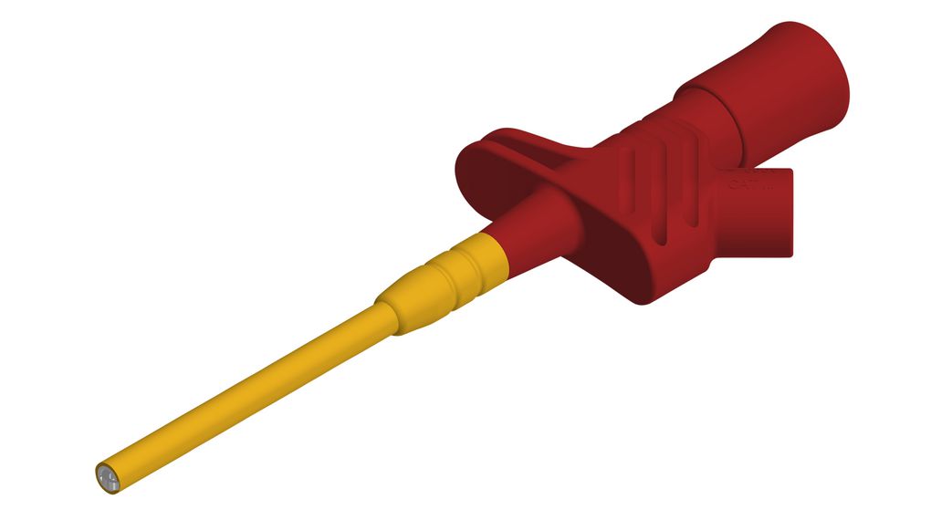 Puntale di test di sicurezza a pinzetta per tensione, 127.5mm, Pinza di sicurezza, Rosso