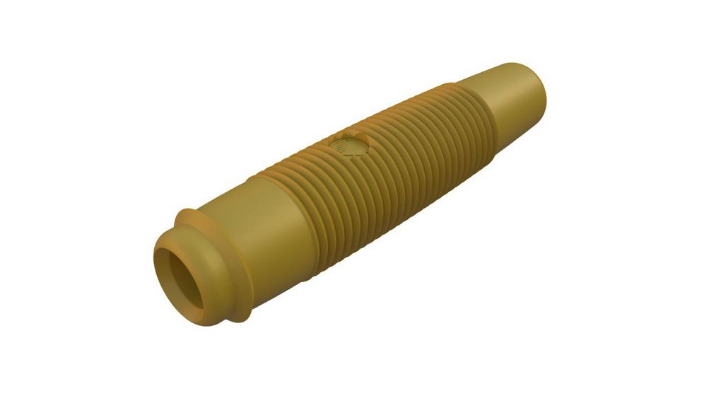 Banana Socket Yellow 4 mm Brass Nickel 30VAC 60VDC 16A Soldering
