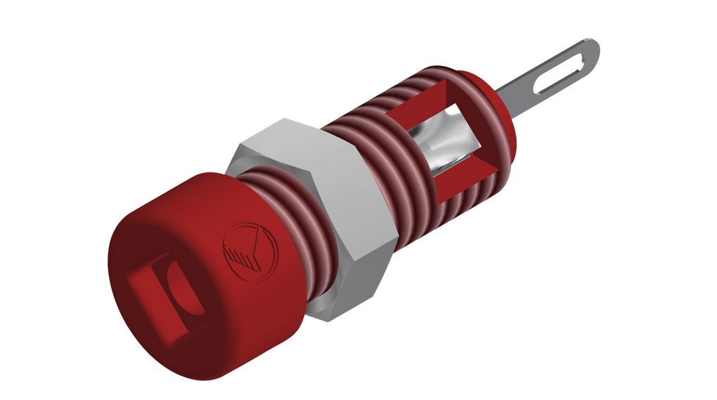 Socket, Red, Tin-Plated, 30V, 6A