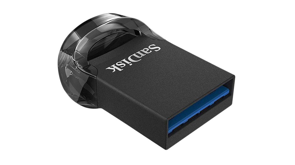 USB-stick, Ultra Fit, 16GB, USB 3.1, Zwart