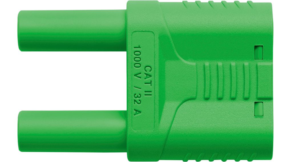 Safety Plug, Green, Nickel-Plated, 1kV, 32A