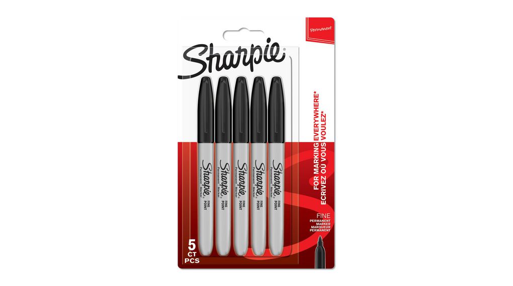 1986051  Sharpie Crayon de marquage, Noir, Permanent, Fine