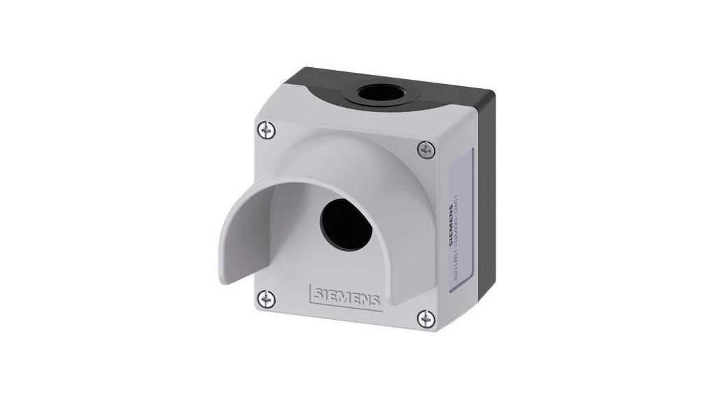 Switch Enclosure with Collar, 1 Command Point, 85x89.4x112.5mm, Grey, SIRIUS ACT