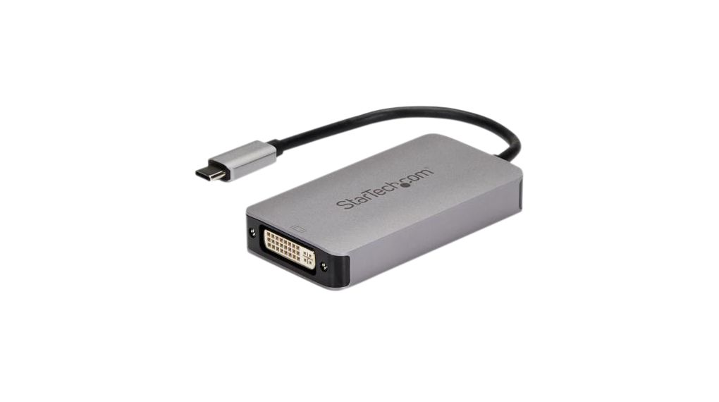 Adapter, USB-C Plug - DVI Socket, 2560 x 1600, Silver