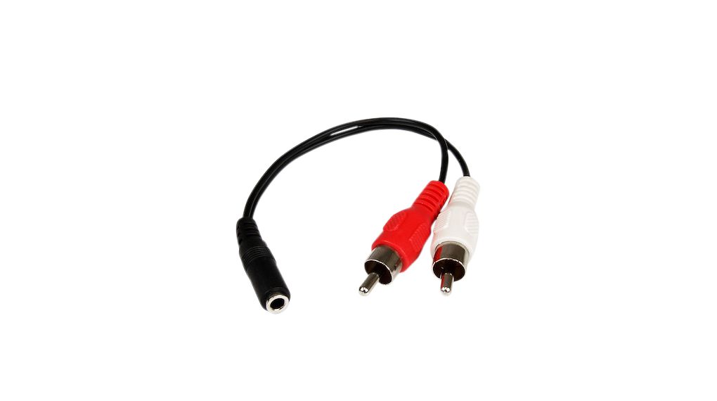 Audioadapter, Gerade, 3,5-mm-Buchse - 2x RCA-Stecker