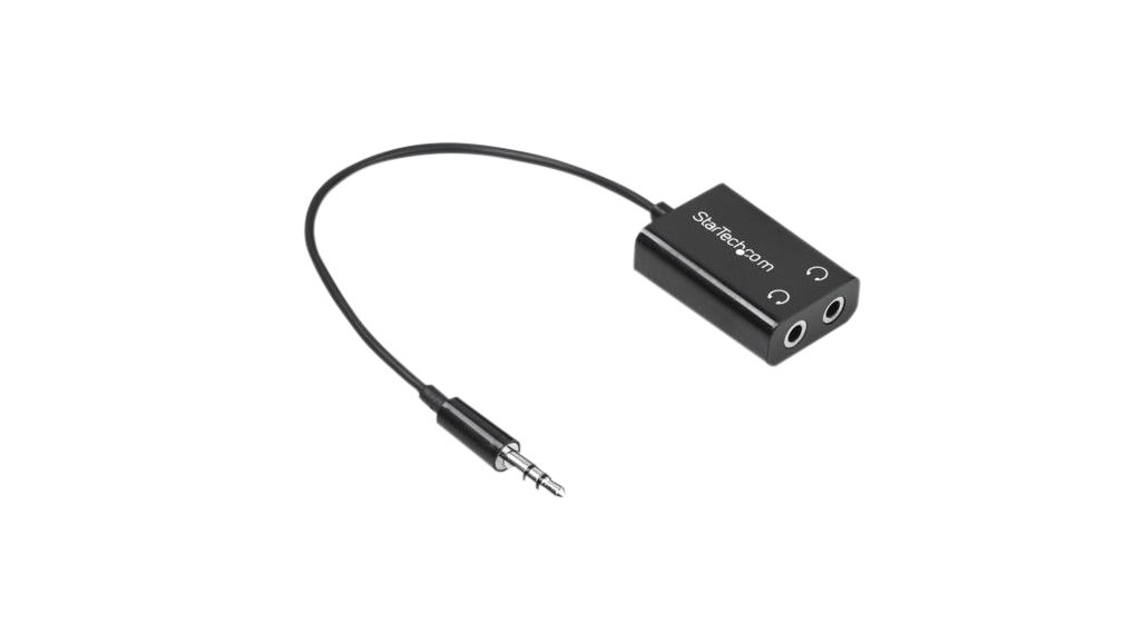 Audio Cable, Stereo, 3.5 mm Jack Plug - 2x 3.5 mm Jack Socket, 152mm