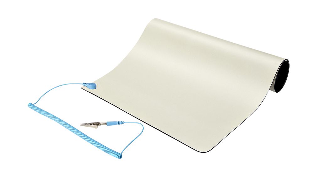 Desktop Anti-Static Mat with 2m Grounding Cord, Small, Beige