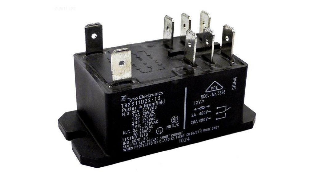 Relè di potenza per circuiti stampati T92 2NO 40A AC 240V 3.8kOhm