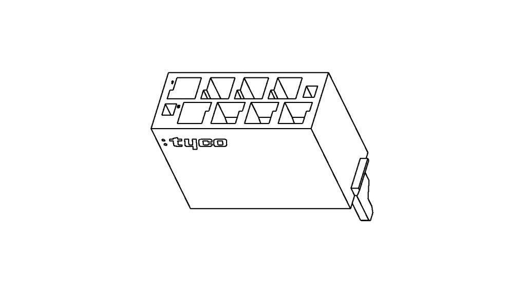 TE Connectivity, Micro-MaTch Female Connector Housing, 1.27mm Pitch, 4 Way, 2 Row