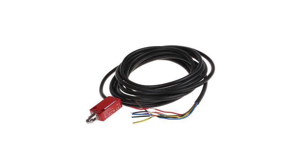 XCSM Series Roller Plunger Interlock Switch, 2NC/1NO, IP67, IP68, 3P, Metal Housing, 240V ac ac