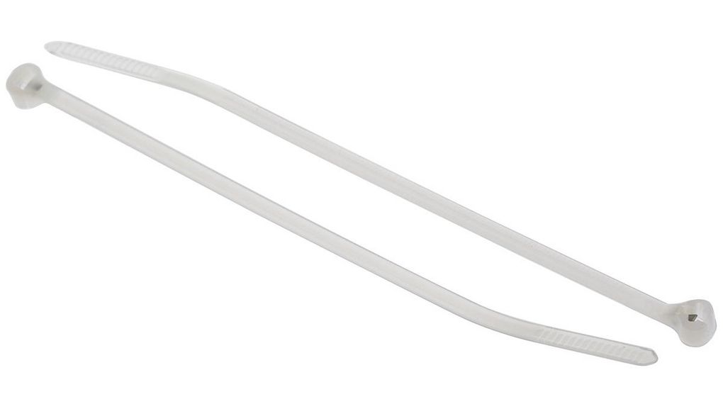 Buntband 92 x 2.3mm, Polyamid 6.6, 80N, Vit, Paket med 1000 delar