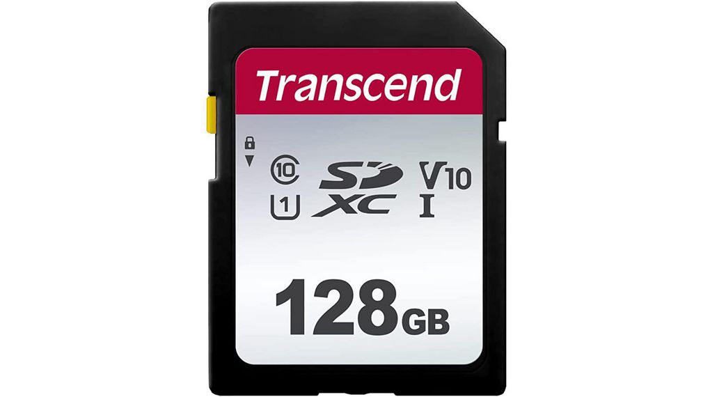 TS128GSDC300S, Transcend Scheda memoria, SD, 128GB, 100MB/s, 25MB/s, Nero