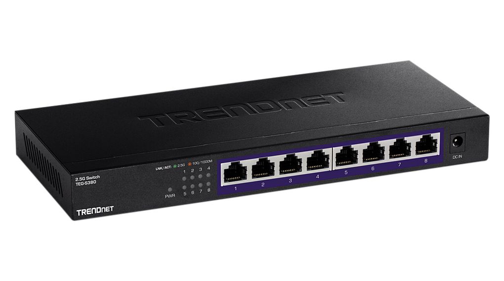TEG-S380, Trendnet Switch Ethernet, Prises RJ45 8, 2.5Gbps, Non géré
