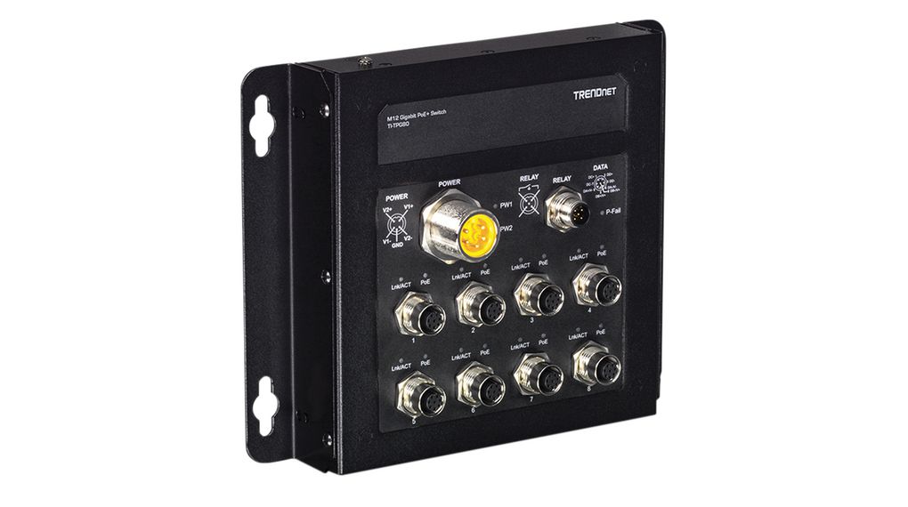 PoE Switch, Unmanaged, 1Gbps, 200W, PoE Ports 8