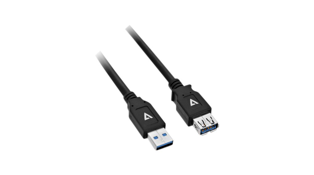 Kabel, USB A-Buchse - USB A-Stecker, 2m, USB 3.0, Schwarz