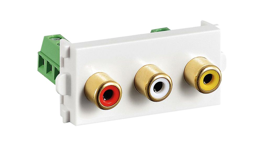 Audio Adapter, Straight, RCA Socket - Terminal Block