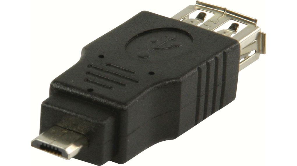 Adapter, USB Micro-B 2.0 dugó - USB-A 2.0 foglalat