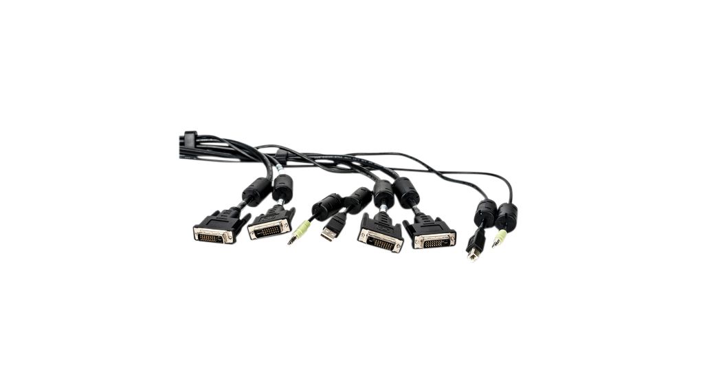 KVM Cable, USB / DVI / Audio, 3m