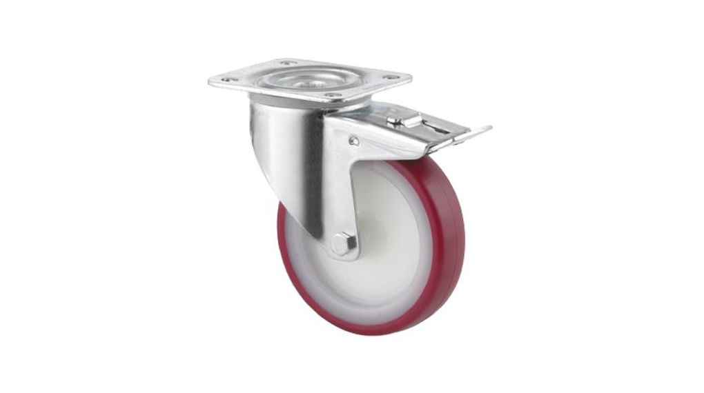 Tente Braked Swivel Castor Wheel, 350kg Capacity, 200mm Wheel