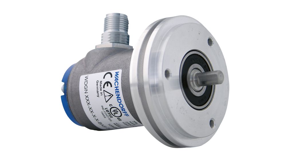 Rotary Encoder 16384 PPR 32V 8000min-1 Synchro Flange IP65 / IP67 Cable Connection, 2 m WDGN