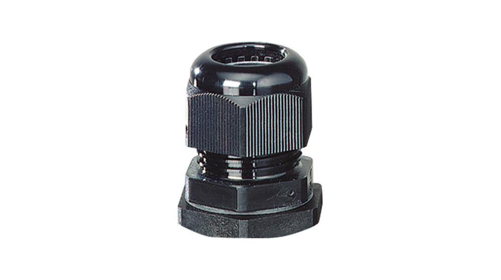HENSEL ASS Series Black Polyamide Cable Gland, M12 Thread, 2mm min., 5mm max., IP66, IP67, IP69 (IP69K), M12 x 1.5