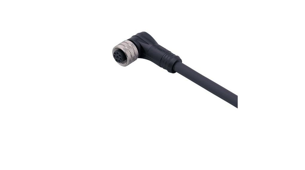 ifm electronic Female 1 way M12 to Unterminated Sensor Actuator Cable, 5 m Conductors, 5m, IP68, Black