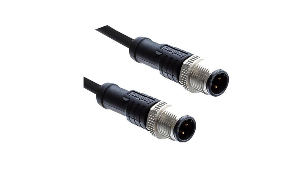 Industrial Circular Connector, 8 Contacts, Threaded, M12 Connector, Plug, Male, IP68, IP69K, M, Socket, 8 Contacts, 2A, 30V, IP68 / IP69K