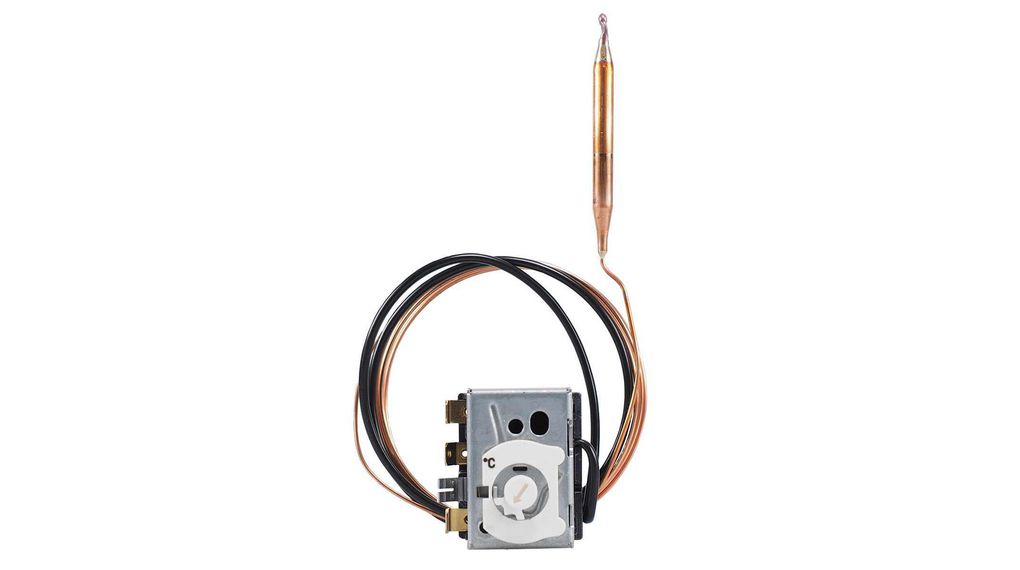 Jumo Capillary Thermostat, 300°C Max, NC, Automatic Reset, Panel Mount